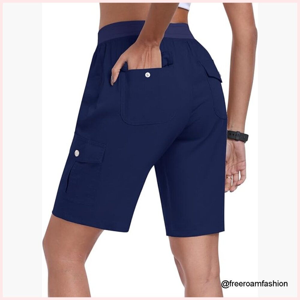 Women's Hiking Cargo Shorts Quick Dry Stretch Athletic Outdoor Pockets